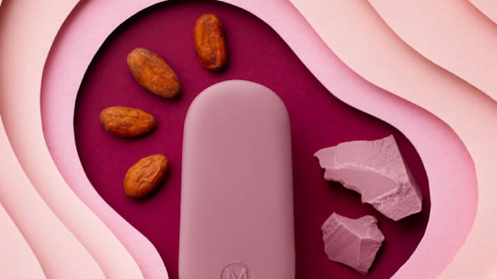 Magnum Ruby Minis, featuring Ruby cacao, photo provided by Magnum