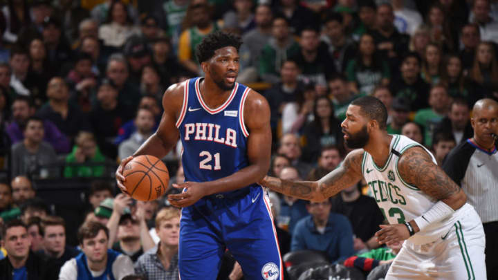 BOSTON, MA - JANUARY 18: Joel Embiid