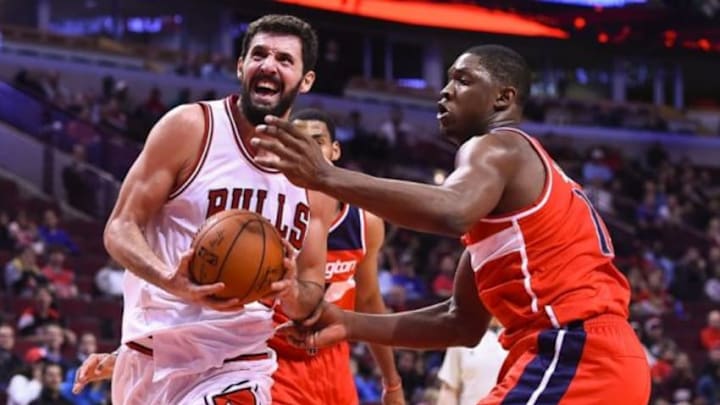 Chicago Bulls' rookie forward Nikola Mirotic could have a huge impact on the Chicago Bulls' offense this season Mandatory Credit: Mike DiNovo-USA TODAY Sports