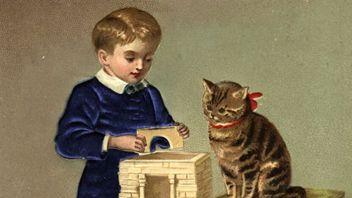 A quaint Christmas card from around 1885.