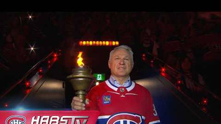 Claude Lemieux carries the torch for Game 3 against the Hurricanes Claude Lemieux carries the torch for Game 3 against the Hurricanes