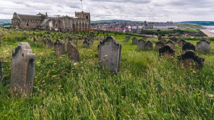 St. Mary's churchyard, which Mina calls "the nicest spot in Whitby."