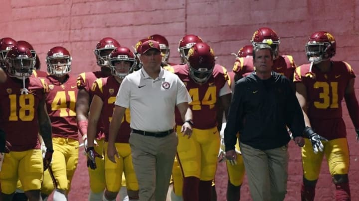 USC Trojans. (Photo by Kevork Djansezian/Getty Images)