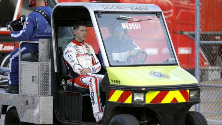 Denny Hamlin, Joe Gibbs Racing, NASCAR playoffs (Photo by James Gilbert/Getty Images)