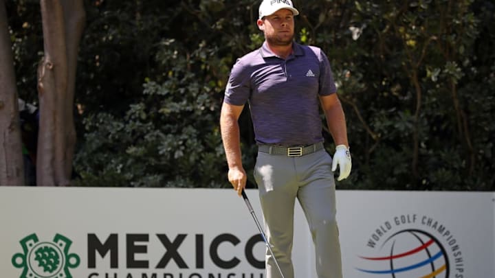 MEXICO CITY, MEXICO - MARCH 04: Tyrrell Hatton of England plays a tee shot during the final round of World Golf Championships-Mexico Championship at Club De Golf Chapultepec on March 4, 2018 in Mexico City, Mexico. (Photo by Gregory Shamus/Getty Images)
