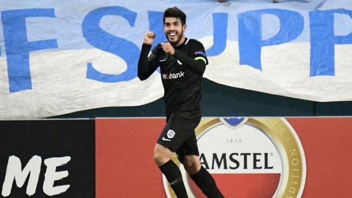 MALMO, SWEDEN - NOVEMBER 29 : Alejandro Pozuelo midfielder of Genk celebrates scoring a goal during the UEFA Europa League, Group Stage - Group 1 match between Malmo FF and KRC Genk on November 29, 2018 in Malmo, Sweden, 29/11/2018 ( Photo by Peter De Voecht / Photonews via Getty Images)
