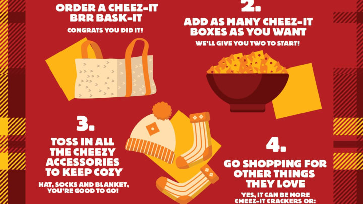 A TikTok-inspired Cheez-It #BrrBasket is here for holiday gifting. Image Credit to Cheez-It.