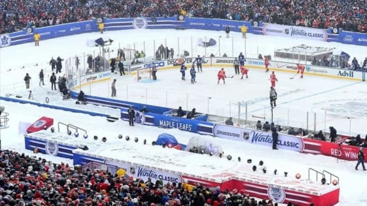 Jan 1, 2014; Ann Arbor, MI, USA; A general view of Michigan Stadium during the 2014 Winter Classic hockey game between the Detroit Red Wings and the Toronto Maple Leafs. Mandatory Credit: Andrew Weber-USA TODAY Sports