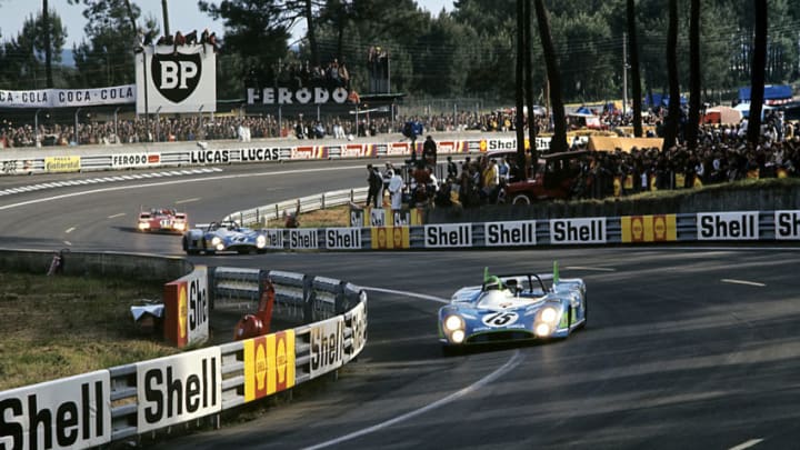 Henri Pescarolo, Matra-Simca MS670, 24 Hours of Le Mans, Le Mans, 11 June 1972. Henri Pescarolo, winner of the 1972 24 Hours of Le Mans, ahead of teammate François Cevert. (Photo by Bernard Cahier/Getty Images)