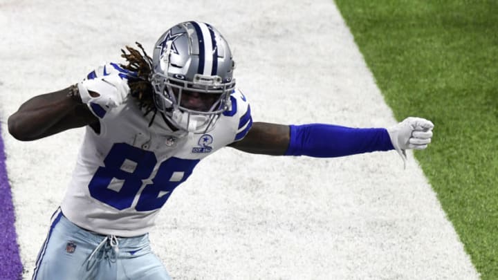 MINNEAPOLIS, MINNESOTA - NOVEMBER 22: CeeDee Lamb #88 of the Dallas Cowboys celebrates following a touchdown reception during their game against the Minnesota Vikings at U.S. Bank Stadium on November 22, 2020 in Minneapolis, Minnesota. (Photo by Hannah Foslien/Getty Images)