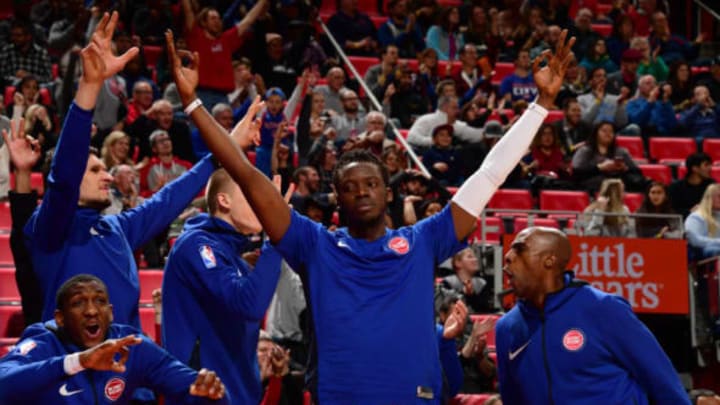 DETROIT, MI – DECEMBER 26: Reggie Jackson #1 of the Detroit Pistons reacts during the game against the Indiana Pacers on December 26, 2017 at Little Caesars Arena in Detroit, Michigan. NOTE TO USER: User expressly acknowledges and agrees that, by downloading and/or using this photograph, User is consenting to the terms and conditions of the Getty Images License Agreement. Mandatory Copyright Notice: Copyright 2017 NBAE (Photo by Chris Schwegler/NBAE via Getty Images)