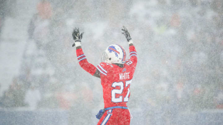 ORCHARD PARK, NY - DECEMBER 10: Tre'Davious White #27 of the Buffalo Bills throws his arms up during the third quarter agains the Indianapolis Colts on December 10, 2017 at New Era Field in Orchard Park, New York. (Photo by Brett Carlsen/Getty Images) ORCHARD PARK, NY - DECEMBER 10: Tre'Davious White #27 of the Buffalo Bills throws his arms up during the third quarter agains the Indianapolis Colts on December 10, 2017 at New Era Field in Orchard Park, New York. (Photo by Brett Carlsen/Getty Images)