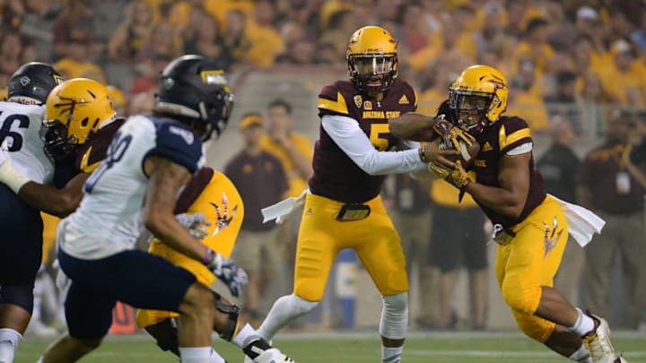 TEMPE, AZ - SEPTEMBER 03: Quarterback Manny Wilkins