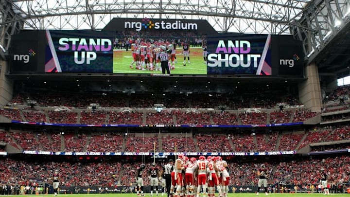 Sep 18, 2016; Houston, TX, USA; A general view of NRG Stadium from the field during the fourth quarter between the Houston Texans and Kansas City Chiefs in Houston, TX. Mandatory Credit: Erik Williams-USA TODAY Sports