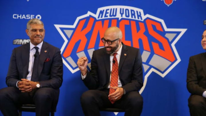 NEW YORK, NY – MAY 8: David Fizdale is announced as the new head coach of the New York Knicks during a press conference on May 8, 2018 at Madison Square Garden in New York City, New York. Copyright 2018 NBAE (Photo by Nathaniel S. Butler/NBAE via Getty Images)