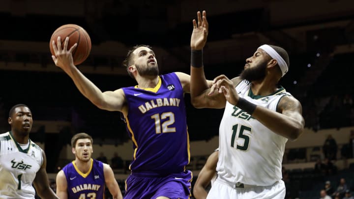 America East Albany Great Danes guard Peter Hooley Kim Klement-USA TODAY Sports