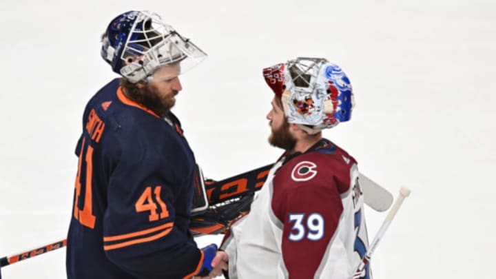 Edmonton Oilers goalie Mike Smith