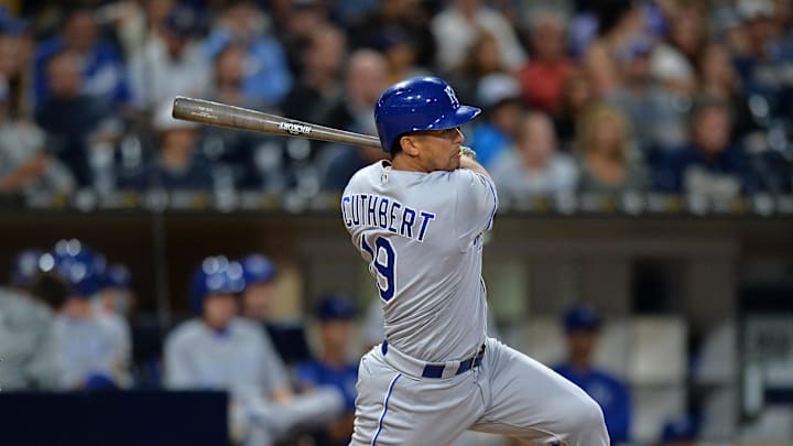 Kansas City Royals third baseman Cheslor Cuthbert (19) – Mandatory Credit: Jake Roth-USA TODAY Sports