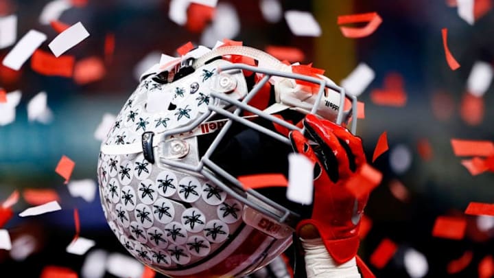 NEW ORLEANS, LA - JANUARY 01: A detailed view of the helmet of Armani Reeves
