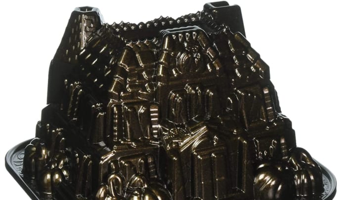 Craft a haunted mansion with Nordic Ware's bundt cake pan from Amazon.