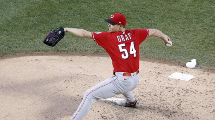 NEW YORK, NEW YORK - JULY 30: Sonny Gray #54 of the Cincinnati Reds in action against the New York Mets at Citi Field on July 30, 2021 in New York City. The Reds defeated the Mets 6-2. (Photo by Jim McIsaac/Getty Images)