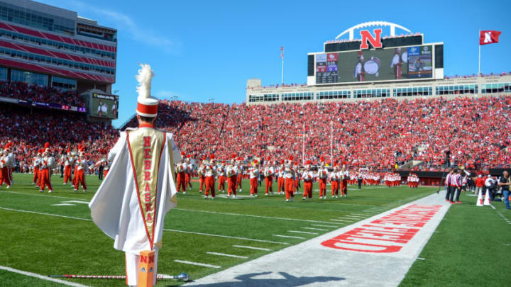 LINCOLN, NE - OCTOBER 5: The band for the Nebraska Cornhuskers performs before the game against the Northwestern Wildcats at Memorial Stadium on October 5, 2019 in Lincoln, Nebraska. (Photo by Steven Branscombe/Getty Images)