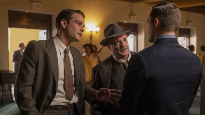 (L-R): Daniel Zovatto as Tiago Vega and Nathan Lane as Detective Lewis Michener in PENNY DREADFUL: CITY OF ANGELS, “Dead People Lie Down.” Photo Credit: Warrick Page/SHOWTIME.