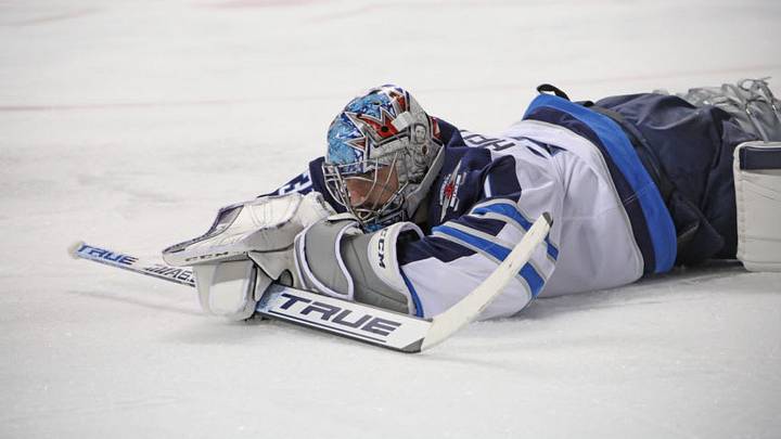 Fantasy Hockey: NEW YORK, NEW YORK - DECEMBER 04: Connor Hellebuyck #37 of the Winnipeg Jets makes the second period save on Jordan Eberle #7 of the New York Islanders at the Barclays Center on December 04, 2018 in the Brooklyn borough of New York City. (Photo by Bruce Bennett/Getty Images) Fantasy Hockey: NEW YORK, NEW YORK - DECEMBER 04: Connor Hellebuyck #37 of the Winnipeg Jets makes the second period save on Jordan Eberle #7 of the New York Islanders at the Barclays Center on December 04, 2018 in the Brooklyn borough of New York City. (Photo by Bruce Bennett/Getty Images)