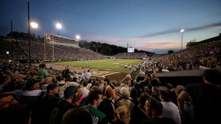 Sep 4, 2015; Kalamazoo, MI, USA; General view of Waldo Stadium during the 1st half of a game between the Western Michigan Broncos and the Michigan State Spartans. Mandatory Credit: Mike Carter-USA TODAY Sports