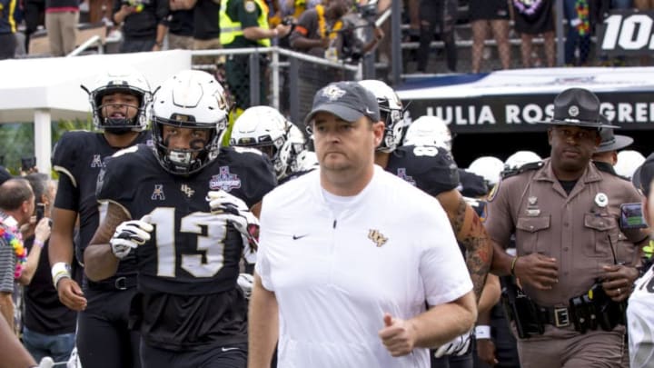 ORLANDO, FL - DECEMBER 01: UCF Knights head coach Josh Heupel during the AAC Championship football game between the UCF Knights and the Memphis Tigers on December 1, 2018 at Bright House Networks Stadium in Orlando, FL. (Photo by Andrew Bershaw/Icon Sportswire via Getty Images)