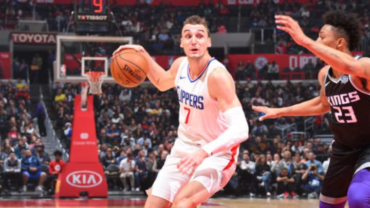 LOS ANGELES, CA – DECEMBER 26: Sam Dekker #7 of the LA Clippers handles the ball against the Sacramento Kings on December 26, 2017 at STAPLES Center in Los Angeles, California. NOTE TO USER: User expressly acknowledges and agrees that, by downloading and/or using this Photograph, user is consenting to the terms and conditions of the Getty Images License Agreement. Mandatory Copyright Notice: Copyright 2017 NBAE (Photo by Andrew D. Bernstein/NBAE via Getty Images)