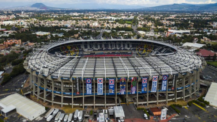 MEXICO CITY, MEXICO - SEPTEMBER 01: Aerial view of Azteca stadium prior to the 8th round match between Cruz Azul and Veracruz as part of the Torneo Apertura 2018 Liga MX at Azteca Stadium on September 1, 2018 in Mexico City, Mexico. (Photo by Hector Vivas/Getty Images)