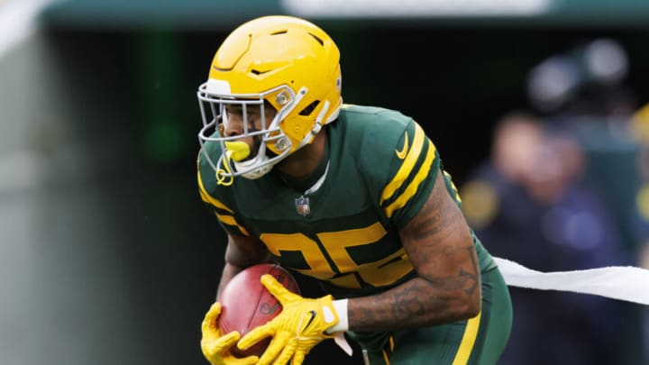 Oct 16, 2022; Green Bay, Wisconsin, USA; Green Bay Packers cornerback Keisean Nixon (25) during the game against the New York Jets at Lambeau Field. Mandatory Credit: Jeff Hanisch-USA TODAY Sports