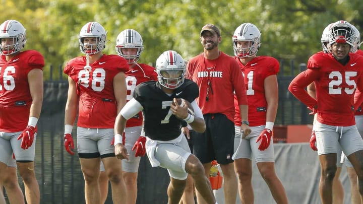 It seems that C.J. Stroud has an inside track on the starting job this year.Ohio State Football Training Camp