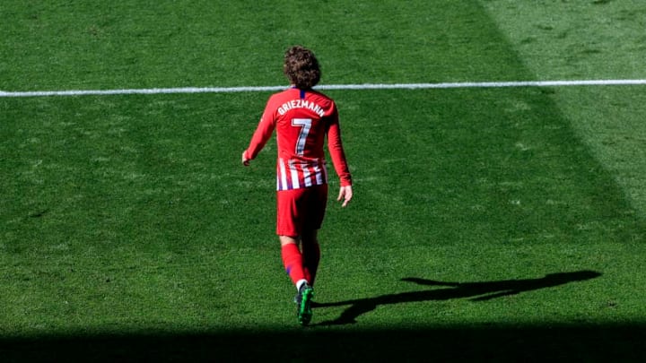 Antoine Griezmann of Atletico de Madrid during the La Liga match between RCD Espanyol and Atletico de Madrid in RCD Stadium in Barcelona 04 of May of 2019, Spain. (Photo by Xavier Bonilla/NurPhoto via Getty Images)