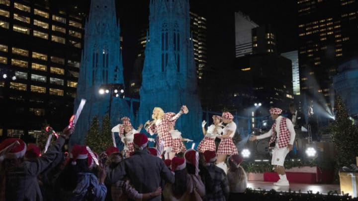 CHRISTMAS IN ROCKEFELLER CENTER -- 2022 -- Pictured: Gwen Stefani rehearses for the 2022 Christmas In Rockefeller Center -- (Photo by: Virginia Sherwood/NBC)