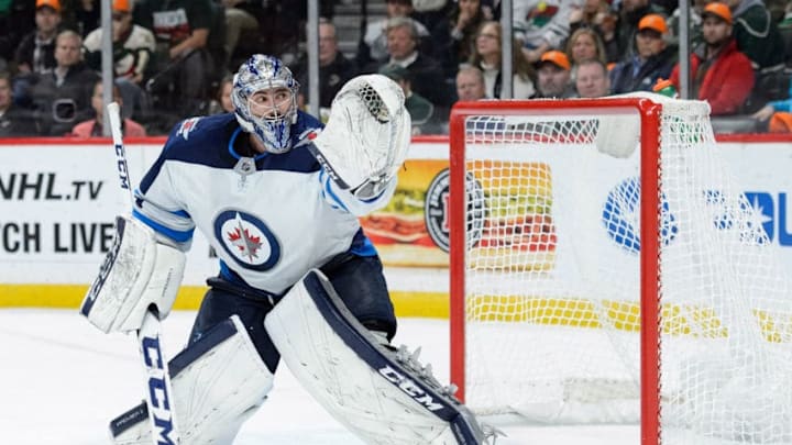 ST PAUL, MN - OCTOBER 31: Connor Hellebuyck
