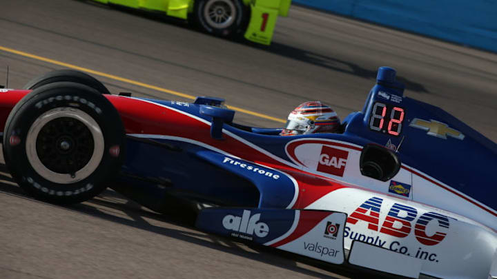 Cars on track during qualifying for IndyCar's Phoenix Grand Prix. Photo Credit: Chris Jones/Courtesy of IndyCar