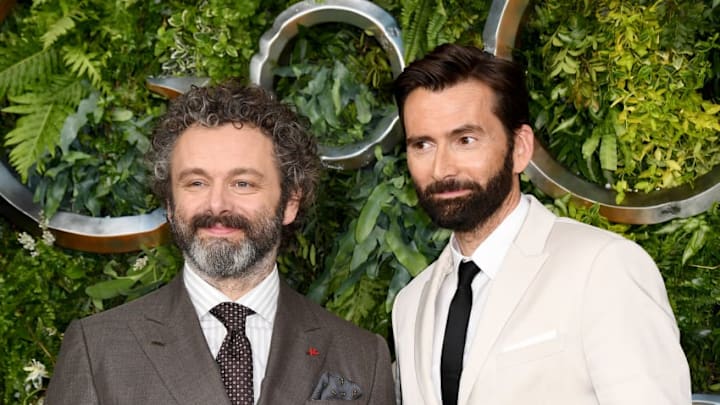 LONDON, ENGLAND - MAY 28: Michael Sheen (L) and David Tennant attend the Global premiere of Amazon Original "Good Omens" at Odeon Luxe Leicester Square on May 28, 2019 in London, England. (Photo by Jeff Spicer/Getty Images)