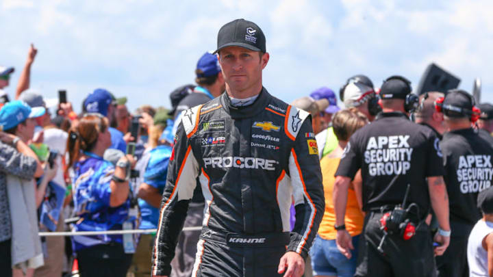 LONG POND, PA - JULY 28: Monster Energy NASCAR Cup Series driver Kasey Kahne Procore Chevrolet (95) during driiver introductions prior to the Monster Energy NASCAR Cup Series - 45th Annual Gander Outdoors 400 on July 29, 2018 at Pocono Raceway in Long Pond, PA. (Photo by Rich Graessle/Icon Sportswire via Getty Images)