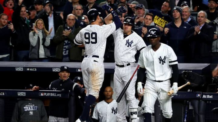 New York Yankees. Aaron Judge celebrates (Photo by Al Bello/Getty Images)