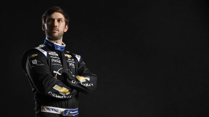 CHARLOTTE, NORTH CAROLINA – JANUARY 20: NASCAR driver Daniel Suarez poses for a photo during the 2021 NASCAR Production Days at FOX Sports Studios on January 20, 2021 in Charlotte, North Carolina. (Photo by Jared C. Tilton/Getty Images)