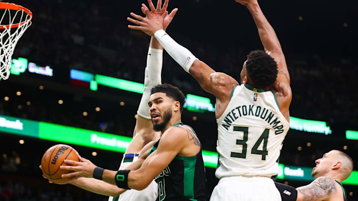 Milwaukee Bucks: Giannis Antetokounmpo. Boston Celtics: Jayson Tatum, Daniel Theis