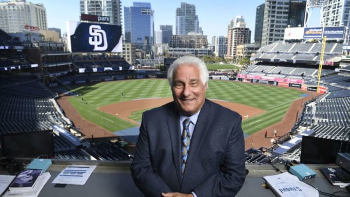 SAN DIEGO,CA - May 3: Ted Leitner of the San Diego Padres broadcast team poses for a photo prior to the game against the Colorado Rockies at PETCO Park on May 3, 2017 in San Diego, California. (Photo by Andy Hayt/San Diego Padres/Getty Images)