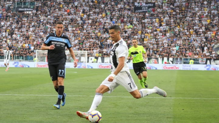 Cristiano Ronaldo (Juventus FC) during the Serie A football match between Juventus FC and SS Lazio at Allianz Stadium on august 25, 2018 in Turin, Italy.Juventus FC won 2-0 over SS Lazio. (Photo by Massimiliano Ferraro/NurPhoto via Getty Images)