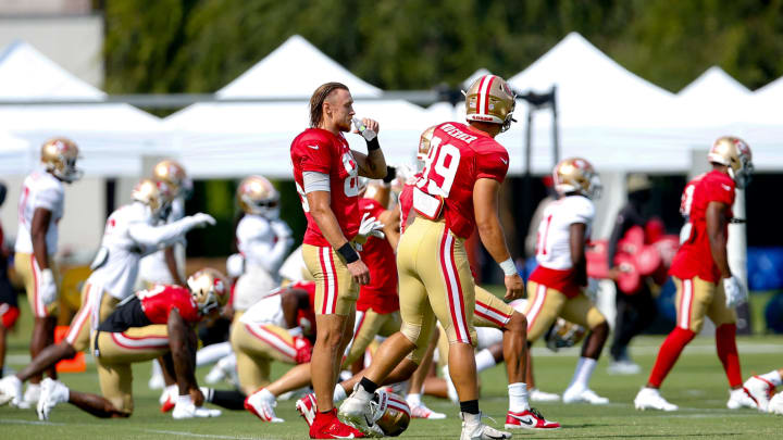 George Kittle #85 of the SF 49ers (Photo by Michael Zagaris/San Francisco 49ers/Getty Images)