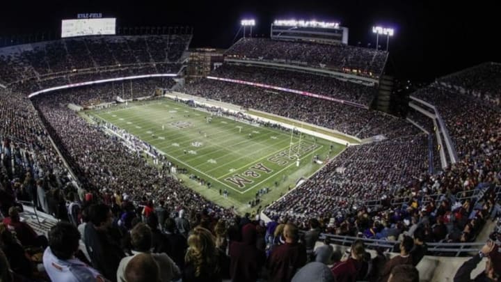 Nov 27, 2014; College Station, TX, USA; General view of Kyle Field during the game between the Texas A&M Aggies and the LSU Tigers. Mandatory Credit: Troy Taormina-USA TODAY Sports