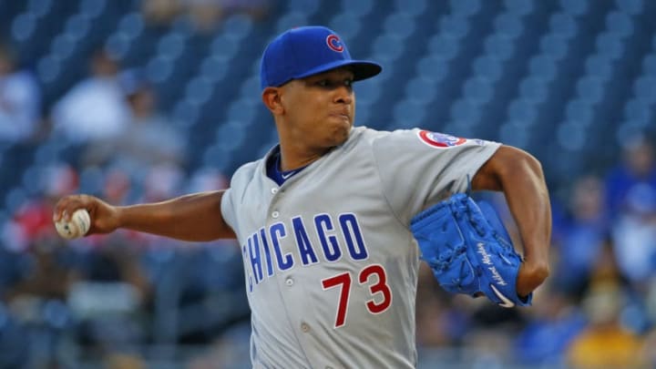 PITTSBURGH, PA - JULY 01: Adbert Alzolay #73 of the Chicago Cubs in action against the Pittsburgh Pirates at PNC Park on July 1, 2019 in Pittsburgh, Pennsylvania. (Photo by Justin K. Aller/Getty Images)