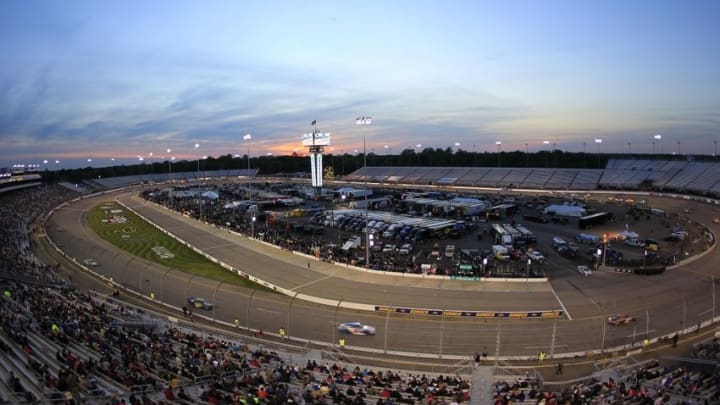 Apr 24, 2015; Richmond, VA, USA; A general view of Richmond International Raceway during the Toyotacare 250. Mandatory Credit: Amber Searls-USA TODAY Sports