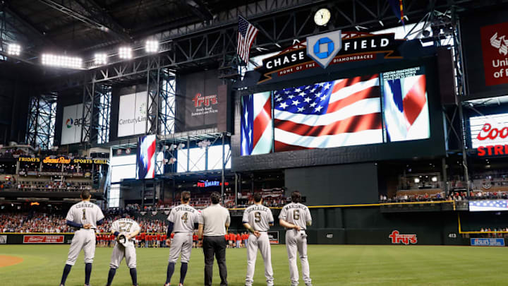 PHOENIX, AZ - MAY 30: (L-R) Carlos Correa